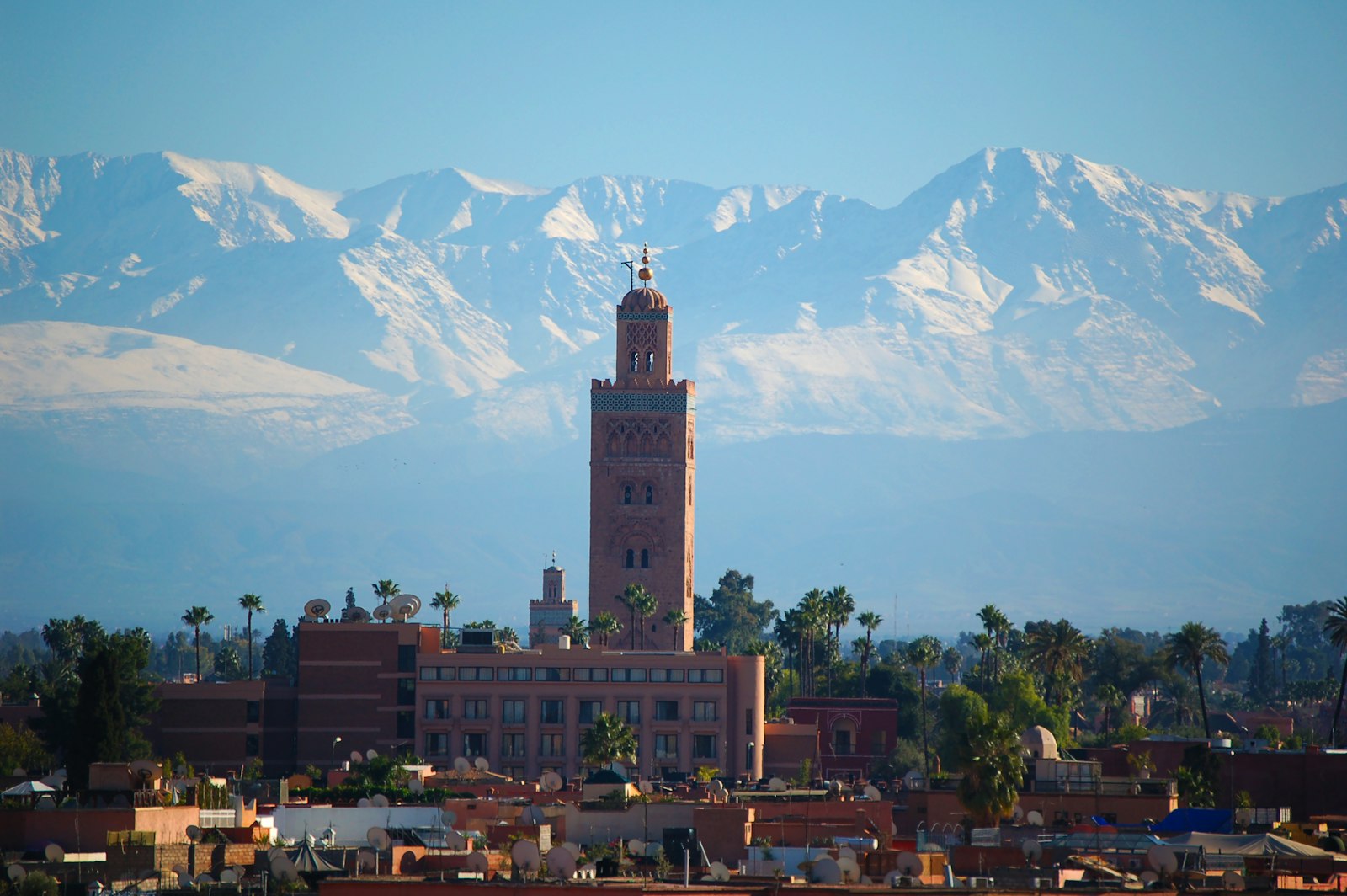 Kasbah-style building near the Atlas Mountains outside Marrakech